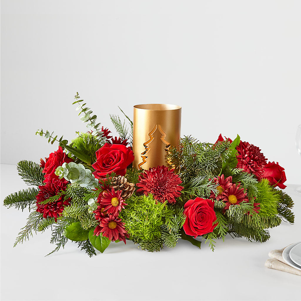 Toast the Season Centerpiece – White Eagle Flowers, Chicago IL