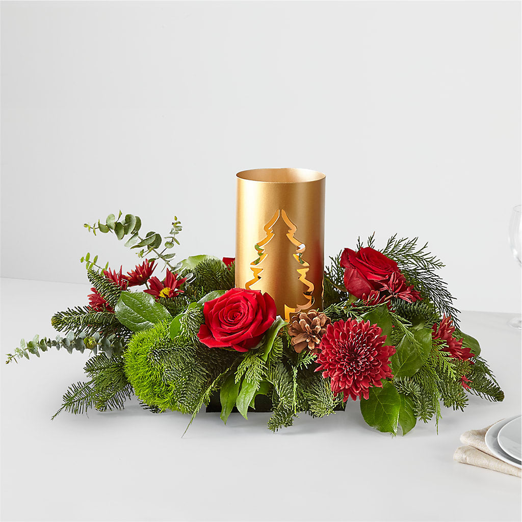 Toast the Season Centerpiece – White Eagle Flowers, Chicago IL