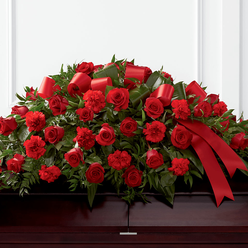Tribute of Life Casket Spray – White Eagle Flowers, Chicago IL