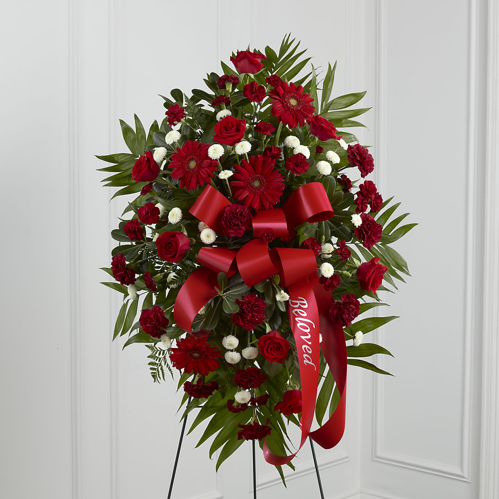 Treasured Memories Standing Spray – White Eagle Flowers, Chicago IL
