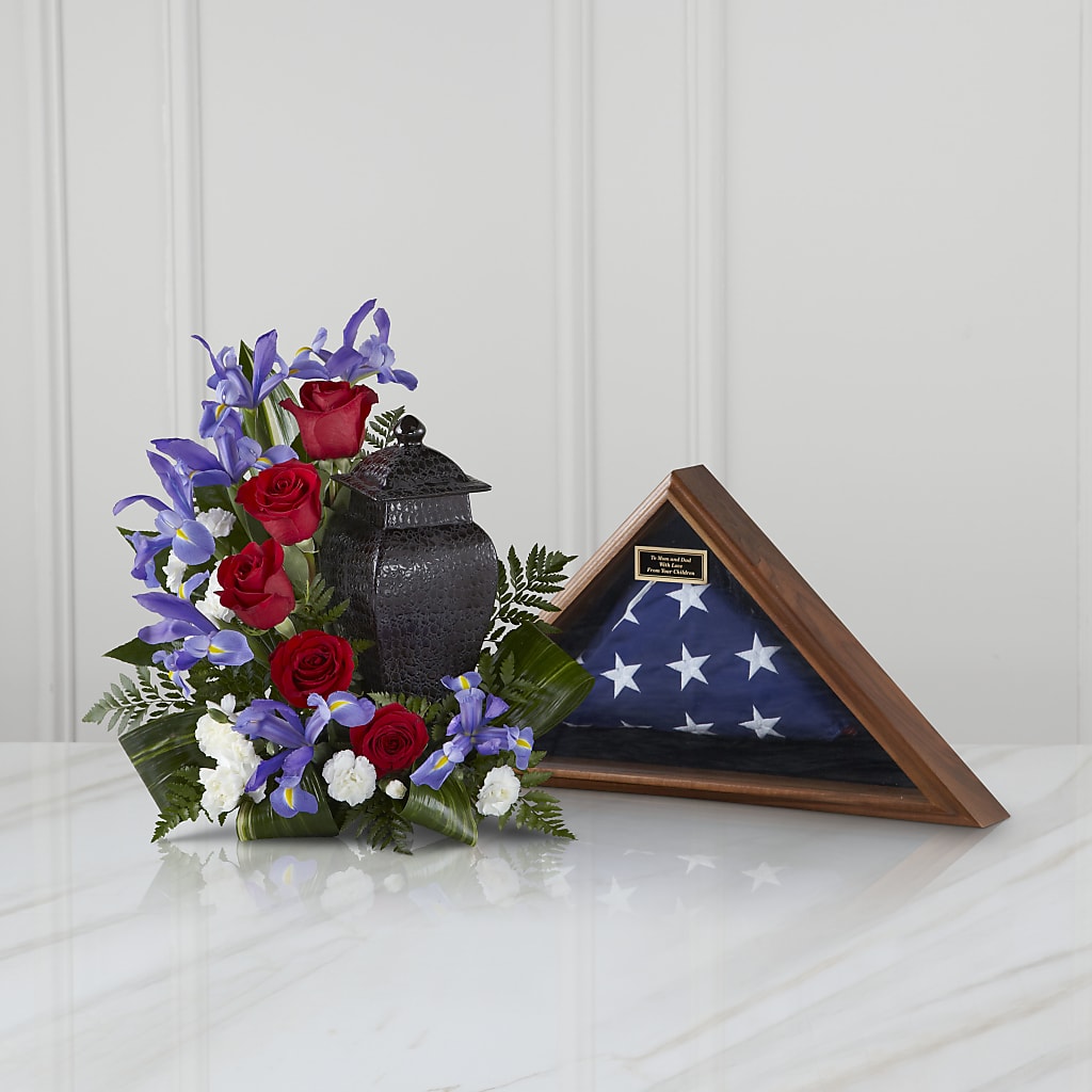 Patriotic Tribute Arrangement – White Eagle Flowers, Chicago IL