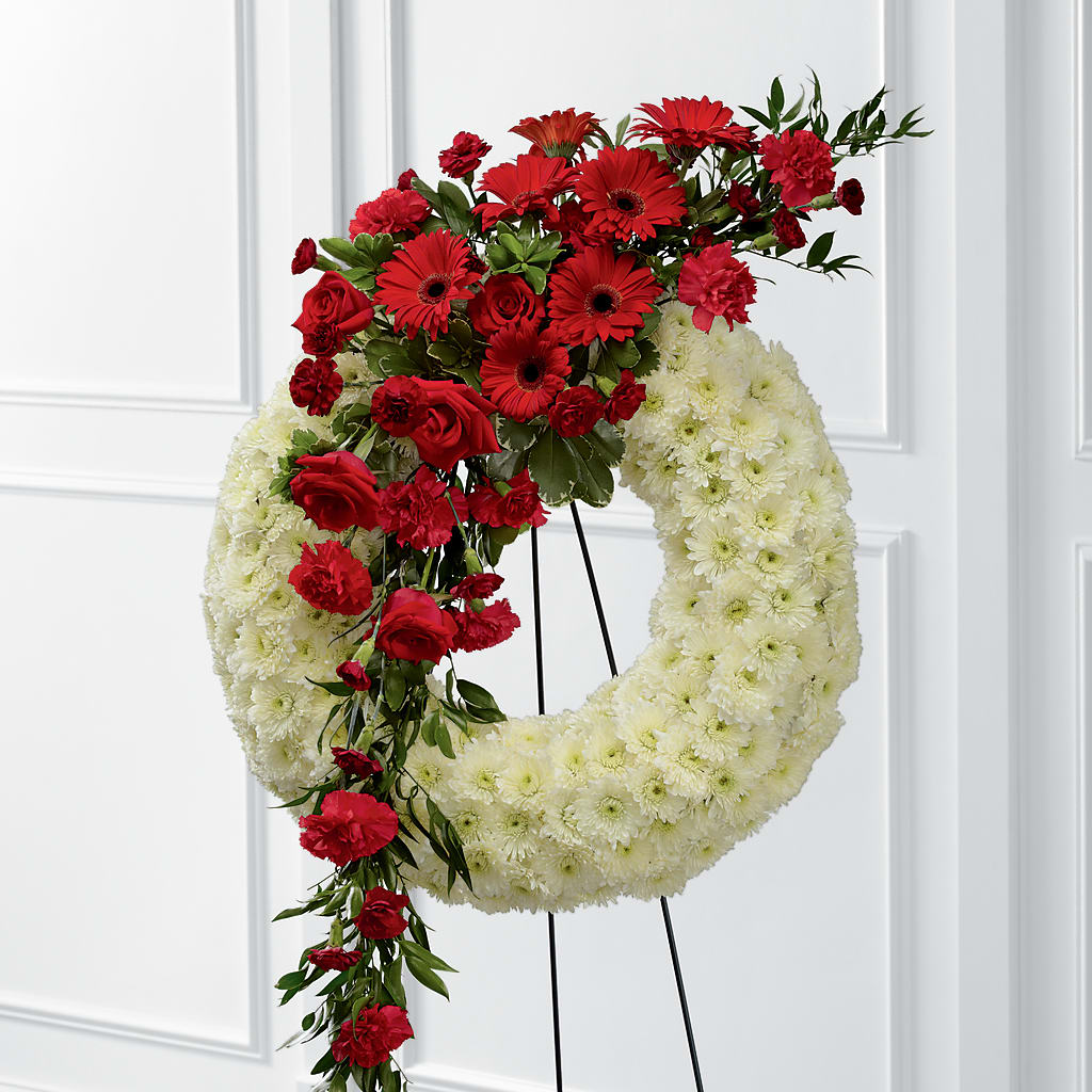 Graceful Tribute Wreath – White Eagle Flowers, Chicago IL
