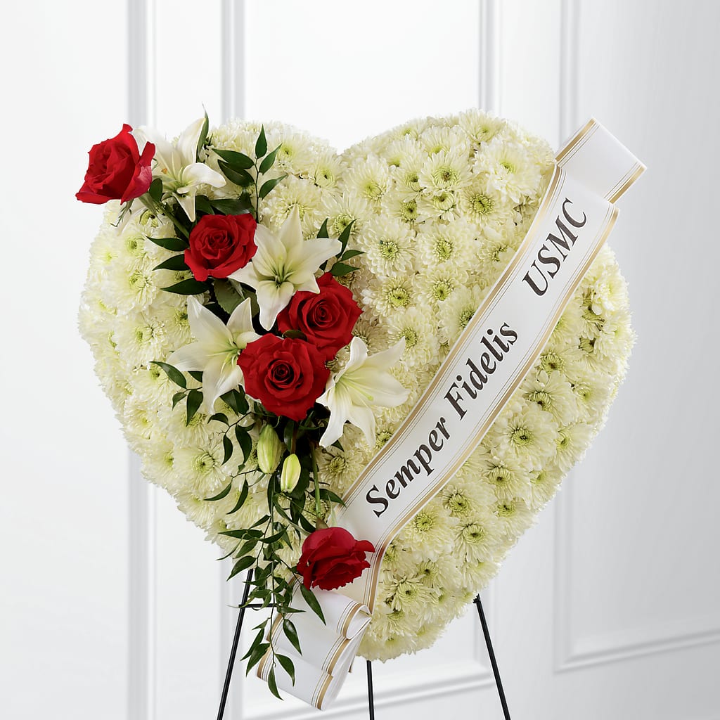 Heartfelt Hero Standing Heart – White Eagle Flowers, Chicago IL