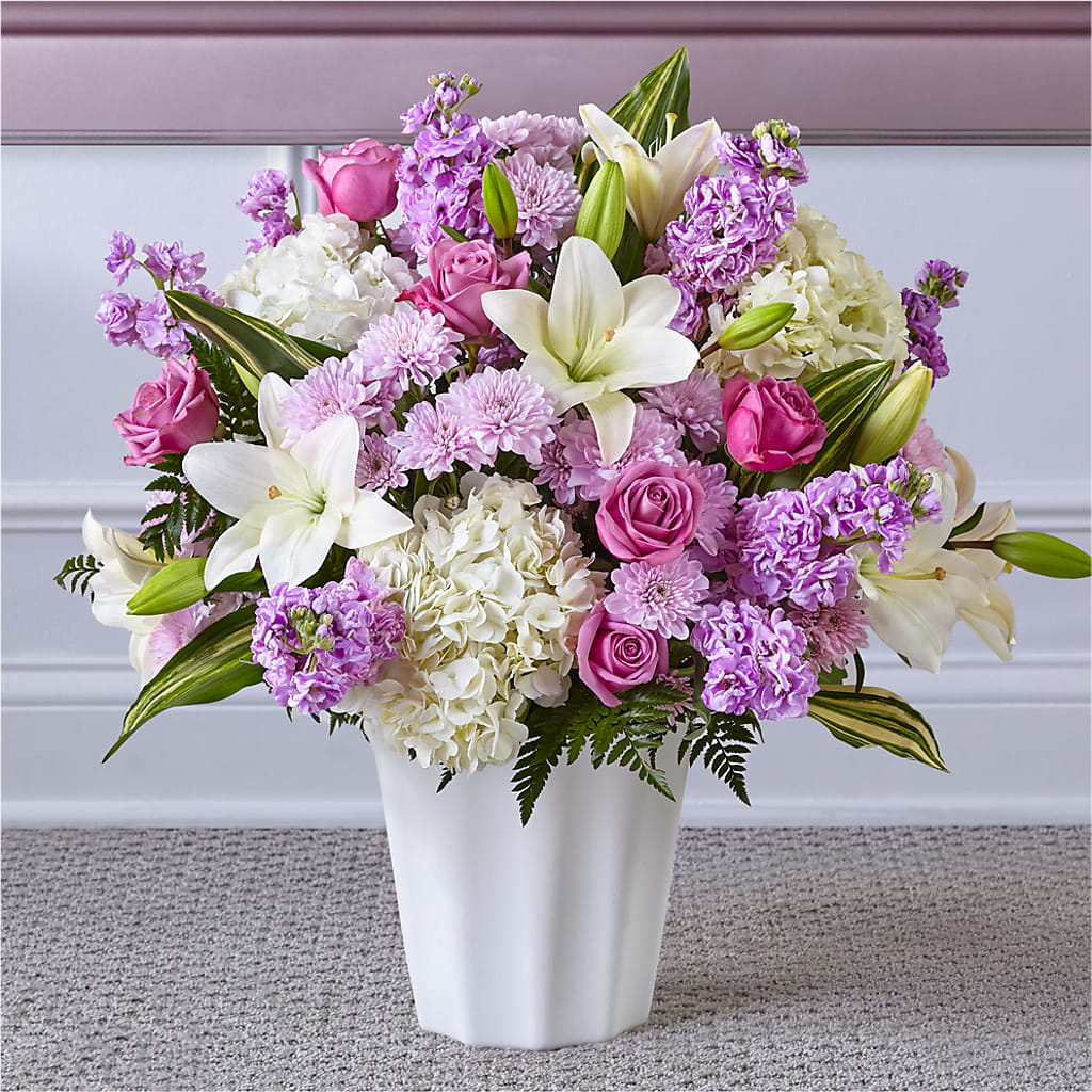 Heaven Sent Floor Basket – White Eagle Flowers, Chicago IL