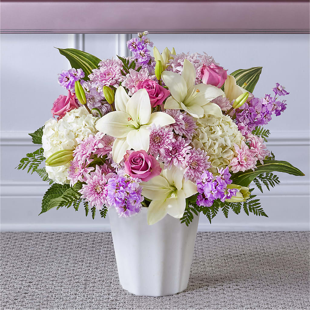 Heaven Sent Floor Basket – White Eagle Flowers, Chicago IL