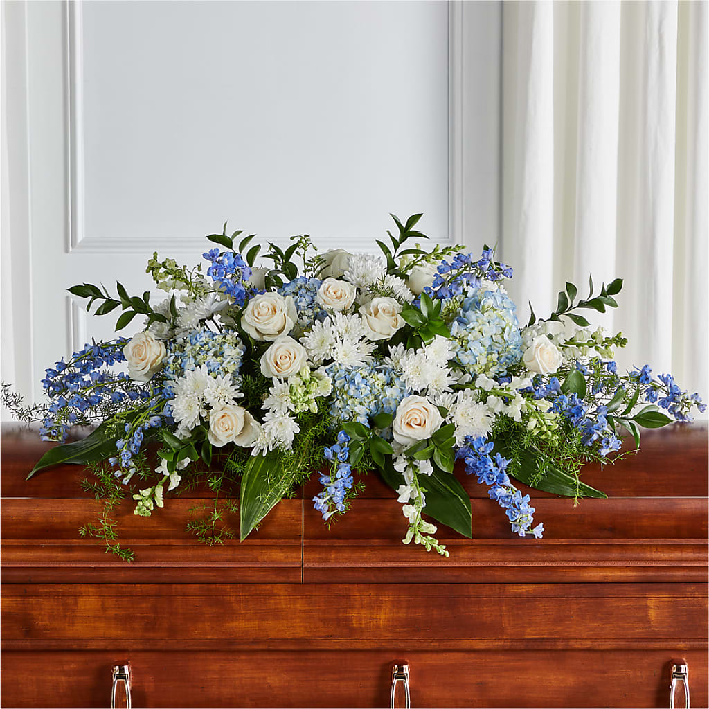Timeless Essence Casket Spray – White Eagle Flowers, Chicago IL
