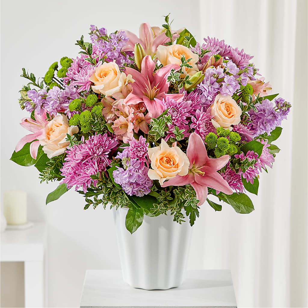 Supportive Embrace Tabletop Basket – White Eagle Flowers, Chicago IL