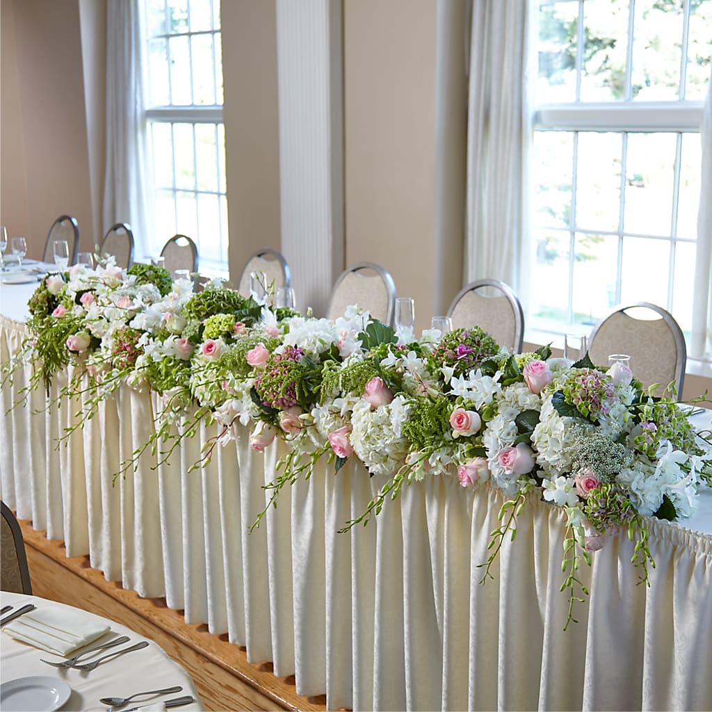 State of Joy Head Table Arrangement – White Eagle Flowers, Chicago IL