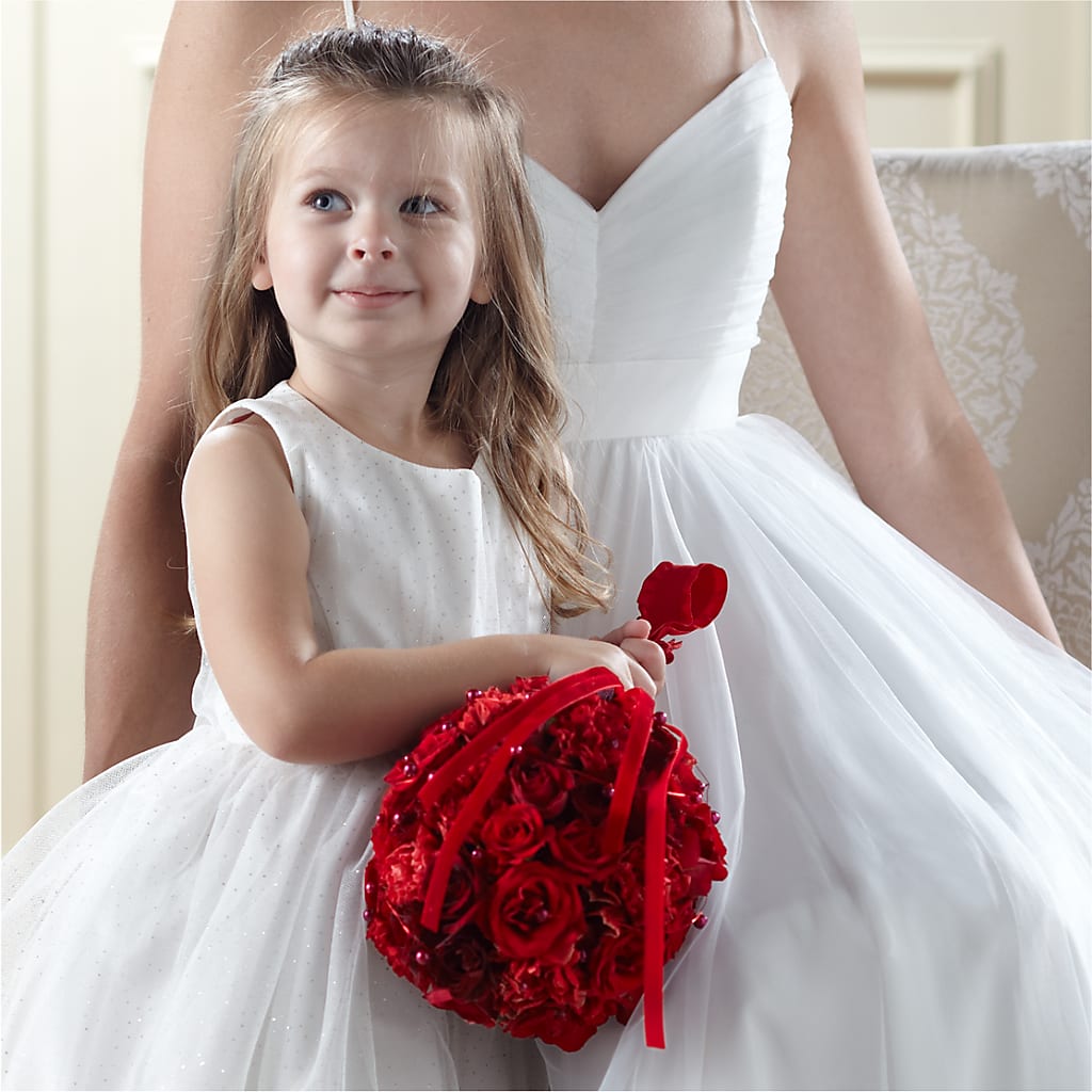 Pure at Heart Flower Girl Arrangement – White Eagle Flowers, Chicago IL