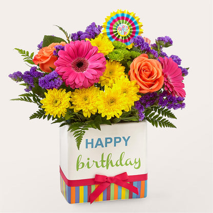 Birthday Brights Bouquet –  White Eagle Flowers, Chicago IL