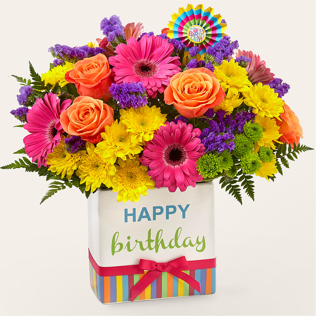 Birthday Brights Bouquet –  White Eagle Flowers, Chicago IL