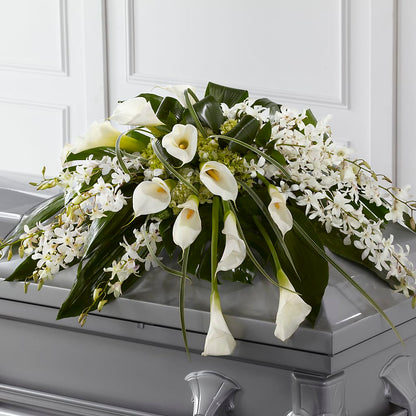 Angel Wings Casket Spray –  White Eagle Flowers, Chicago IL
