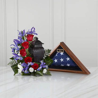 Patriotic Tribute Arrangement –  White Eagle Flowers, Chicago IL
