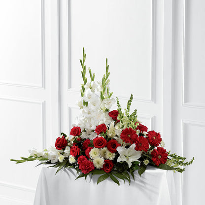 Crimson & White Arrangement –  White Eagle Flowers, Chicago IL
