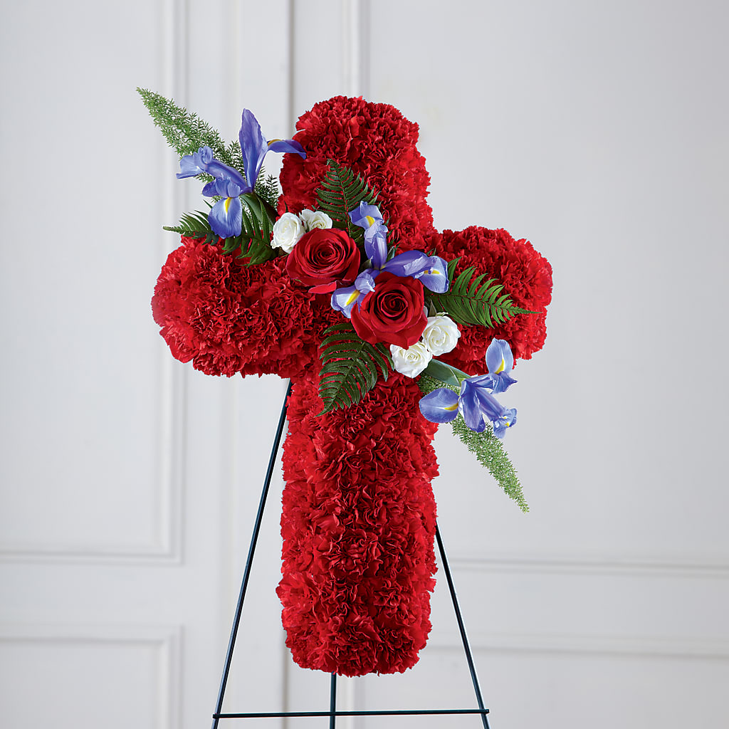 Faithful Hero Floral Cross –  White Eagle Flowers, Chicago IL