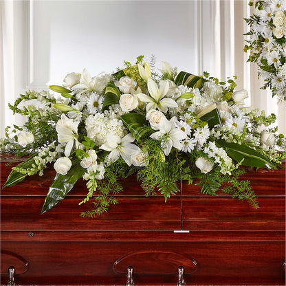Abundance Casket Spray –  White Eagle Flowers, Chicago IL