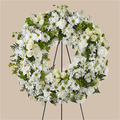 Faithful Wishes Wreath –  White Eagle Flowers, Chicago IL
