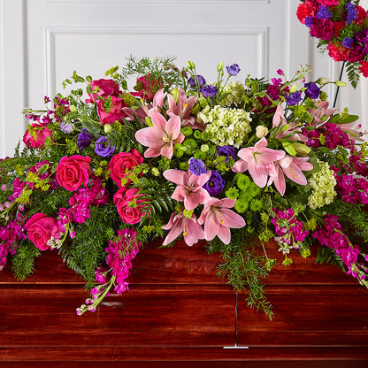 Radiant Tribute Casket Spray –  White Eagle Flowers, Chicago IL