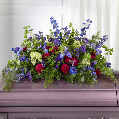 Always Treasured Casket Spray –  White Eagle Flowers, Chicago IL