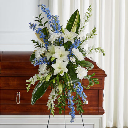 Eternal Impressions Standing Spray –  White Eagle Flowers, Chicago IL