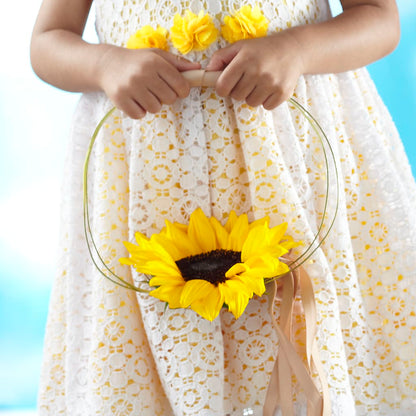 Sweet Sunshine Flower Girl Bouquet –  White Eagle Flowers, Chicago IL