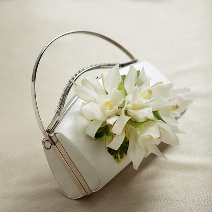 White Purse Decor –  White Eagle Flowers, Chicago IL