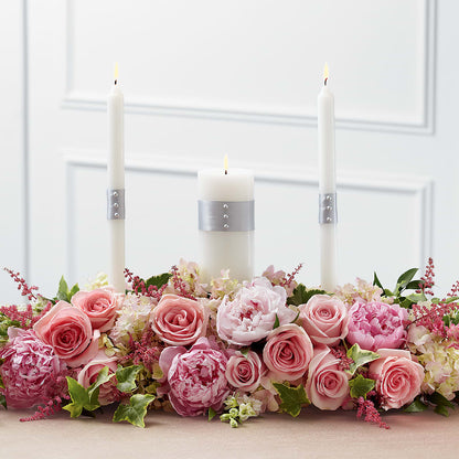 Worldwide Romance Unity Candle Arrangement –  White Eagle Flowers, Chicago IL