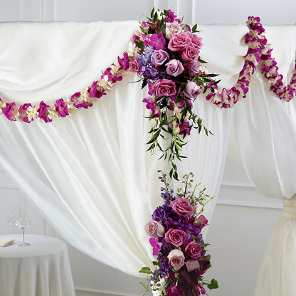 Color & Light Chuppah Decor –  White Eagle Flowers, Chicago IL